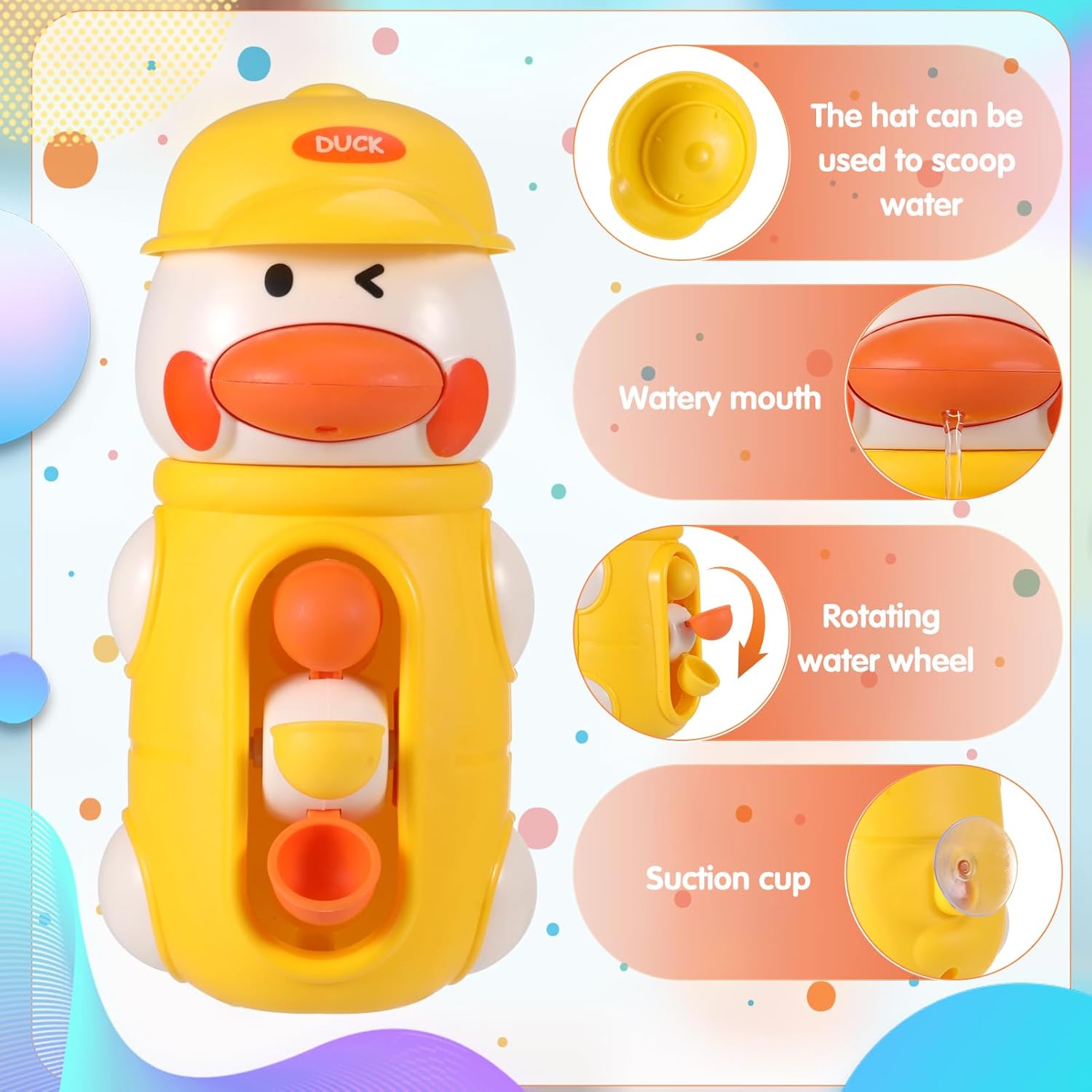 Omorfo Baby™ BathHugs – Cute Duck & Elephant Water Toys