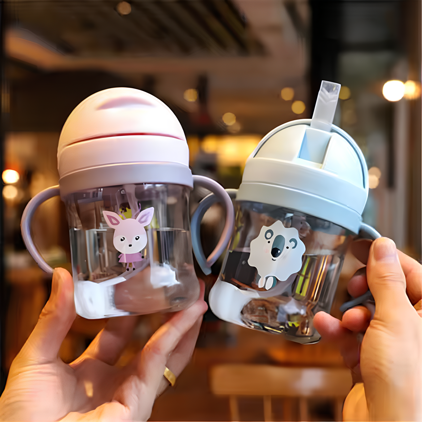 Omorfo Baby™ HappySip – Leakproof Cartoon Baby Bottle Mug